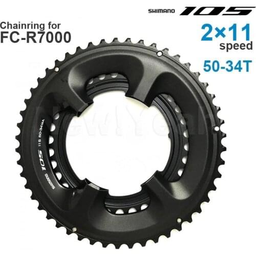 SHIMANO 105 R7000 2x11v Chainring 50T 52T 53T 34T 36T 39T for Crankset FC-R7000(Black) 2x11 speedP.C.D. 110mm Original parts