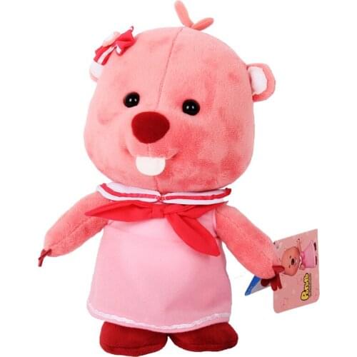 1pcs 28cm Little Penguin Loopy Plush Toys Pink Beaver Loopy Plush Soft Stuffed Animals Toys Doll for Kids Children Xmas Gifts