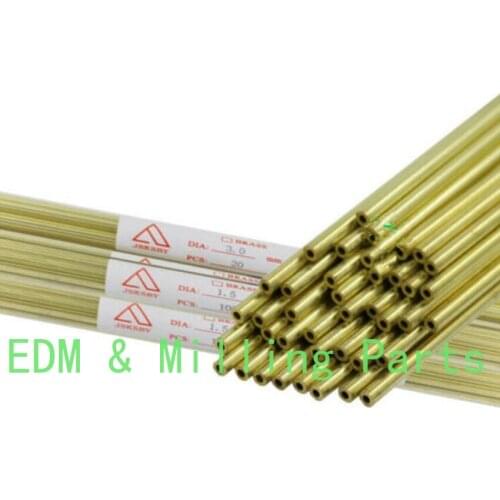 100pcs 0.3-1.6 X 400mm CNC EDM Drilling Electrodes Single-Channel Brass Tube For CNC EDM Puncher Mill Part