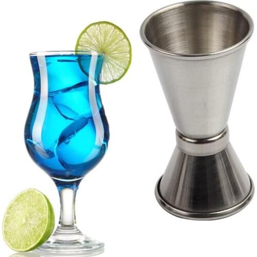 15/30ml Stainless Steel Cocktail Shaker Measure Cup Dual Shot Drink Spirit Measure Jigger Kitchen Gadgets