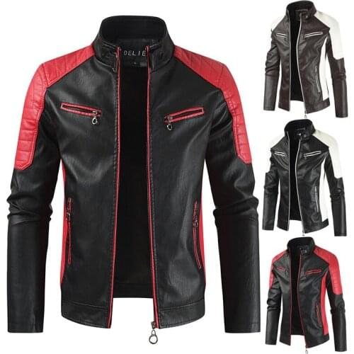 2020 Autumn& Winter New Personality Hip-hop Locomotive Style Simple Black Leather Slim Loose Plus Size Fashion Top Free Shipping