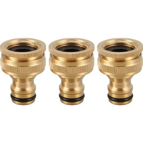3Pcs 1/2 Inch 3/4 Inch Thread Quick Connector Tap Connector For Garden Irrigation Watering Hose Pipe Fitting Adapter