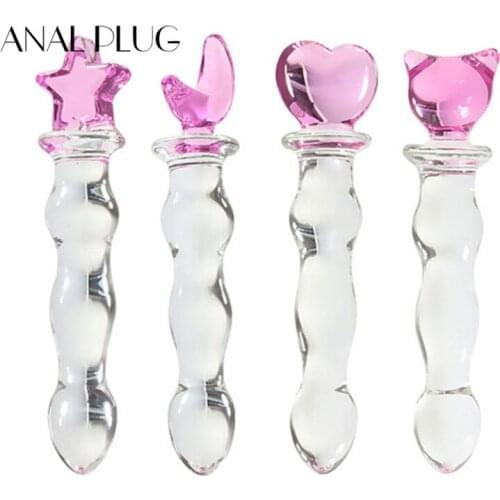 ANAL PLUG Glass Beads Butt Plug Glass Dildo Masturbator Adult Sex Toys For Woman Men Prostate Massage