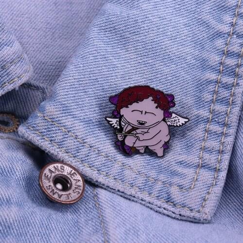 Angel Cupid Arrow With Wing Enamel Pin Love Symbol Brooch For Scarf Women Girls Teens Gift Decoration Badge