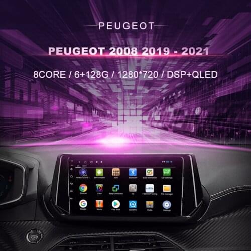 Car DVD For Peugeot 2008 2019 - 2021 Car Radio Multimedia Video Player Navigation GPS Android10.0 Double Din