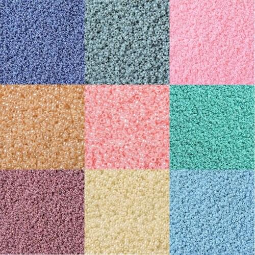 10g 11/0 2.2mm Round Glass Seed Beads Mini Glass Beads Beading Bead for Jewelry Making DIY Bracelet Necklace Hole: 0.8mm