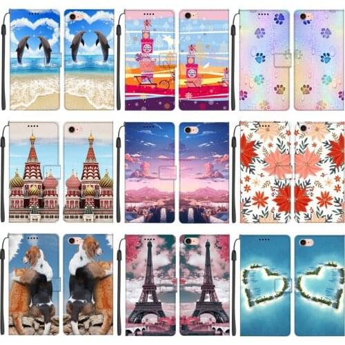 For Apple iPhone 7 8 Case Flip Leather Cover Phone Case With Magnetic Wallet Stand