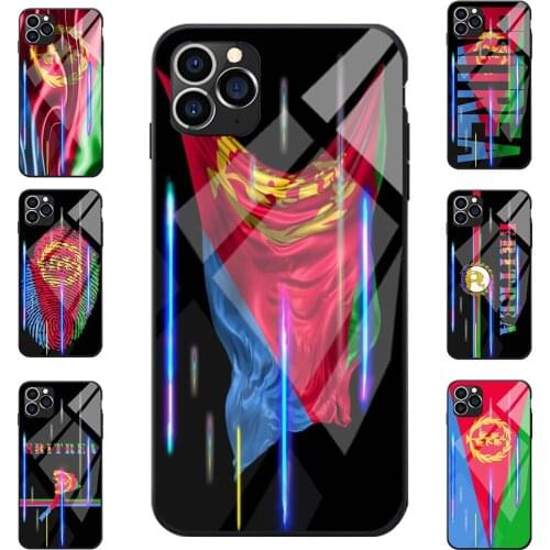 Rare Eritrea Flag Polar Effect Tempered Glass TPU Phone Case For Samsung Galaxy S10 Plus S20 Ultra Note 20 Lite FE 5G S11E