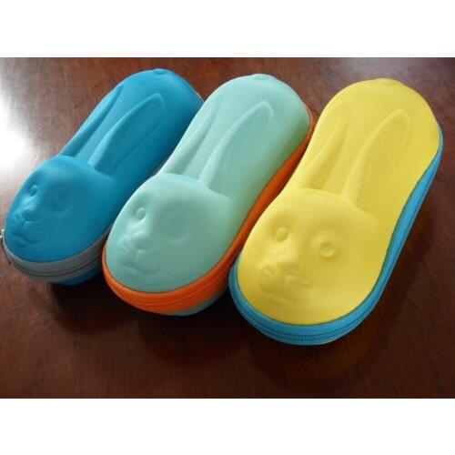 Kids EVA zipper sunglass case in rabbit cartoon spectacle box hard case zip closed case