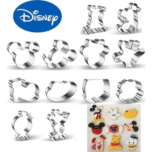 Disney Cookie Cutter Mickey Minnie Stainless Steel Biscuit Baking Tools Cartoon Figure Cake Mould DIY Cake Mold Decoration