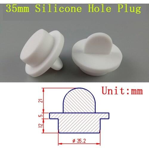 HY-8139 35mm silicone rubber plug stopper with handle silicone hole plug waterproof dust seal plug silicone rubber gaskets