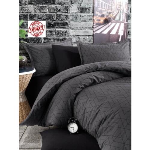 3 PIECES BEDDING SET - DUVET COVER 2 PILLOW CASES - 200X220 CM - 100% COTTON - FROM TURKEY