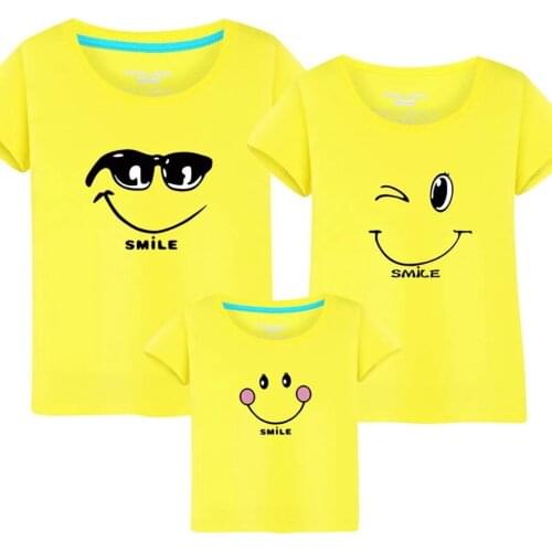 Summer Cotton Father Mother Son Daughter Clothes Short Sleeve Family Matching Birthday Shirt For Family Matching Couple Outfits