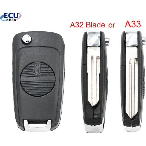 2 Buttons Flip Modified Remote Car Key Shell For Nissan Micra Almera Primera X-Trail Uncut Blade