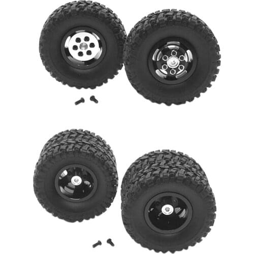 2set Metal Wheel Rim Tire Tyre Set for WPL B14 B24 B16 B36 6WD C24 C34 C44 4WD 1/16 C & F