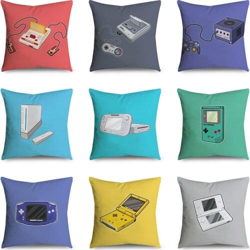 Funny Cartoon Customized Hot Sale Printing Custom Playstation Funny Vintage Style Square Pillowcase Throw Pillow Cover