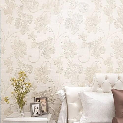 Non-Woven Self Adhesive Wallpapers Floral Pattern Living Room Background Wall Stickers Furniture Decorative DIY Home Decor
