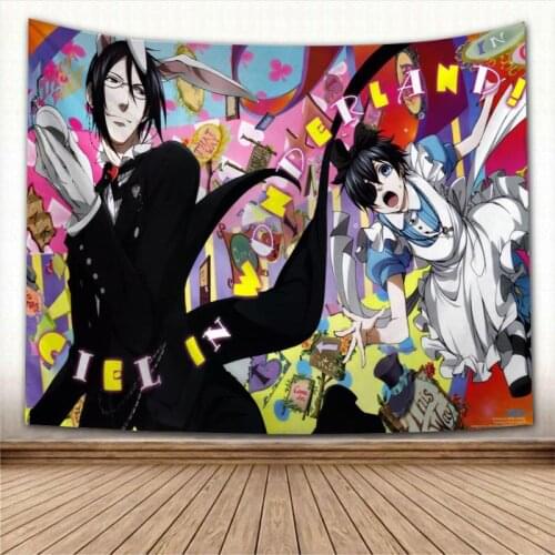 New Black Butler Anime Wall Hanging Tapestry Home Party Decorative Tapestries Photo Background Cloth Table Cloth Wall Tapestry