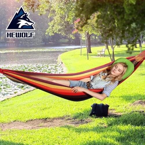Outdoor Single Double Hammock Portable Travel Camping Multipurpose Picnic Mat Swing Lazy Chair Canvas Hammocks