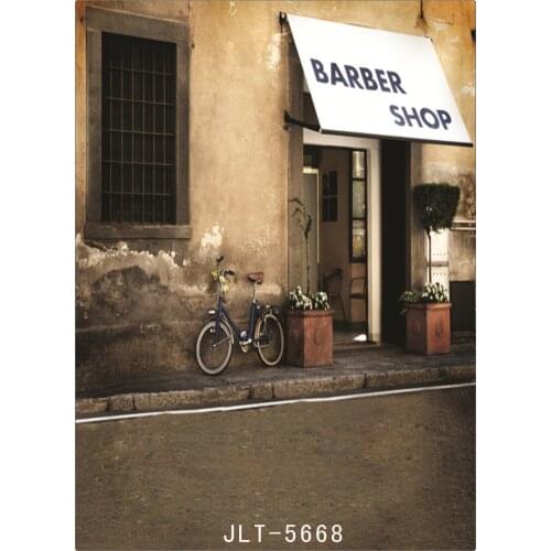 Barber Shop Old House Vinyl Backgrounds for Photos Computer Printed Wedding Children Photography Backdrops for Photo studio