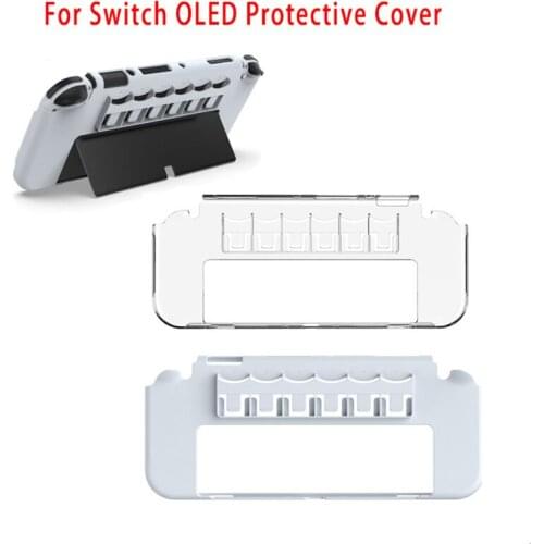 For Swich OLED Console Plastic Shell Case Cover with Game Cards Storage For Nintend Switch OLED 2021 NEW