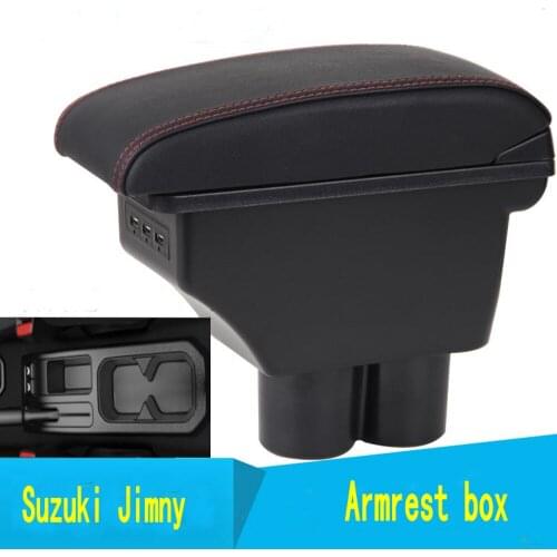 For Suzuki JIMNY armrest box USB Charging heighten Double layer central Store content cup holder ashtray accessories 2019