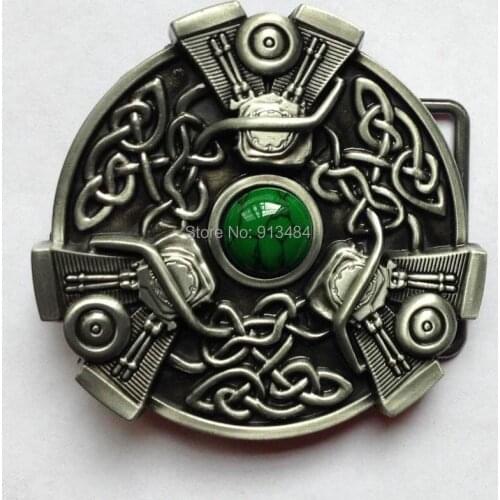 Western motor engine belt buckle with pewter finish JF-B1129 suitable for 4cm wideth belts with continous stock