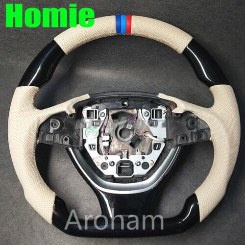 Carbon Fiber Leather Steering Wheel For BMW F10 F07 (GT) 2009-2017 F11 (Touring) 2010-2017 F01 F02 2008-2015 No Paddles Shifter