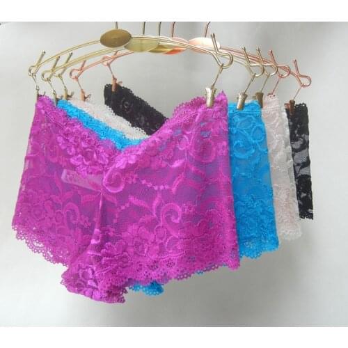 AQ246 Sexy Lace Women Panties Lady Plus size Underwear Seamless Intimates Panty See Through Underpants