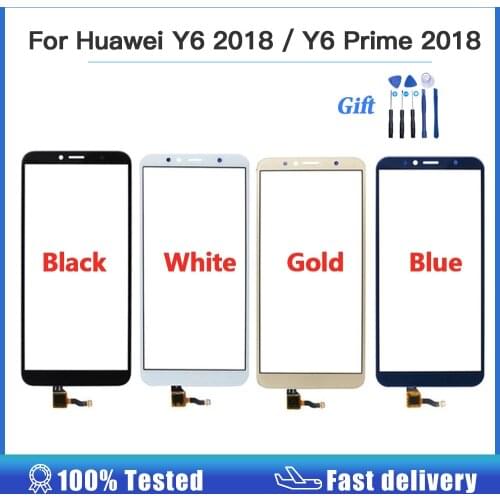 High Quality Touch screen For Huawei Y6 2018 / Y6 Prime 2018 Touch Screen Panel Digitizer Sensor Front Glass lens Replacement