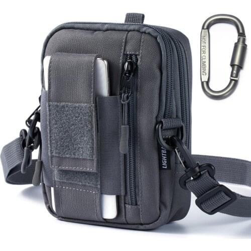 Bassdash Tactical Waistpack Molle Pouch Multipurpose EDC Crossbody Bag, Compact Gadget Pouch with Cell Phone Holster Holder