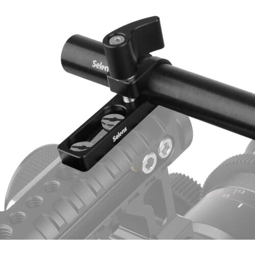 Universal Standard Single 15mm Rod Clamp With NATO Safety Rail 1/4 Thread Screw For DSLR Camera Single Houlder Rail Rig Adapter