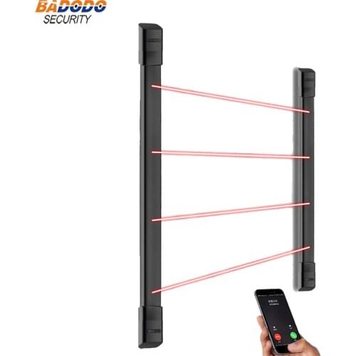 IP66 Waterproof 4 Beams Wireless 433MHz Active Infrared Barrier Fence Sensor Alarm Detector 10m Detect Distance