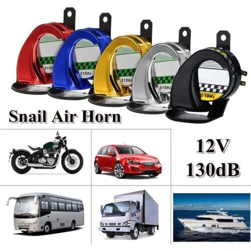 Waterproof 12V Car Horn Speeker Universal Car Motorcycle Motorbike Truck Boat 130DB Metal Electric Loud Snail Air Horn Siren