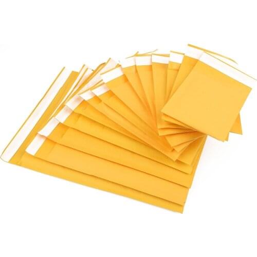 High Quality Kraft Paper Window Envelopes Bag Mailing Bags Moistureproof Self Seal Yellow Stationary Bag For Jewelry Packaging