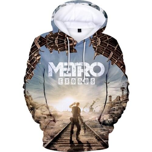 Funny metro exodus 3DHoodies Sweatshirt Cartoon Characters New Fashion Streetwear Popular Long Sleeve Parent-child Hoodies Coats
