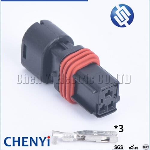 1 set 3 pin car waterproof auto connector (2.2) female car wire harness connector auto electrical connector plug