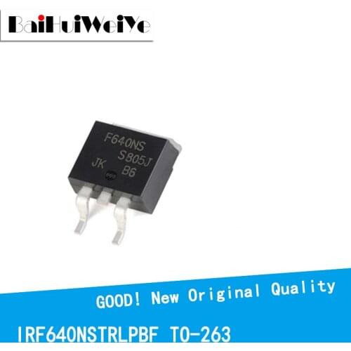 10PCS/LOT IRF640NS IRF640N IRF640NSTRLPBF 18A/200V TO-263 New and Original IC Chipset MOSFET MOSFT TO263