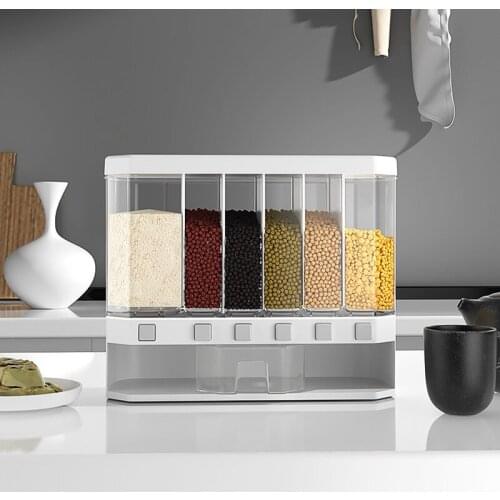 2pcslot Multi purpose household metering grid packed rice bucket, rice VAT, transparent storage box for grains, classified rice