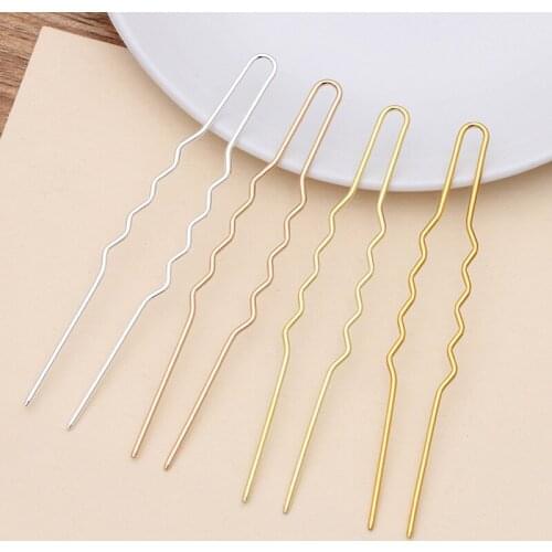20 Pieces/Lot 17*100mm Copper Hair Forks Hair Sticks Hairpin Diy Hair Accessories Jewelry