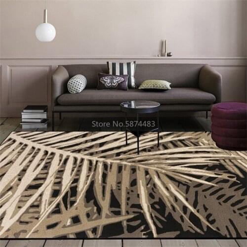 200*300cm Fashion Modern Simple Abstract Golden Dry Leaves Bedroom Living Room Door Mat Non-slip Bedside Carpet Floor Mat