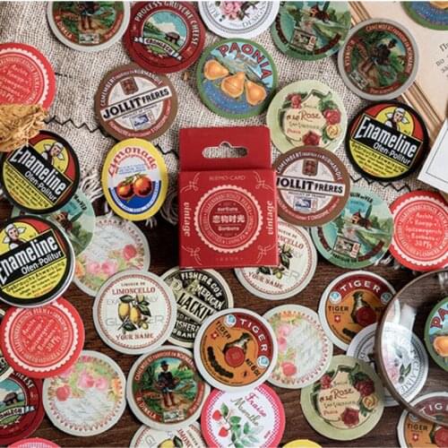 45pcs/pack Creative Fetish Time Fresh Hand Account Decoration Boxed Stickers DIY Handmade Personalized Scrapbook Material