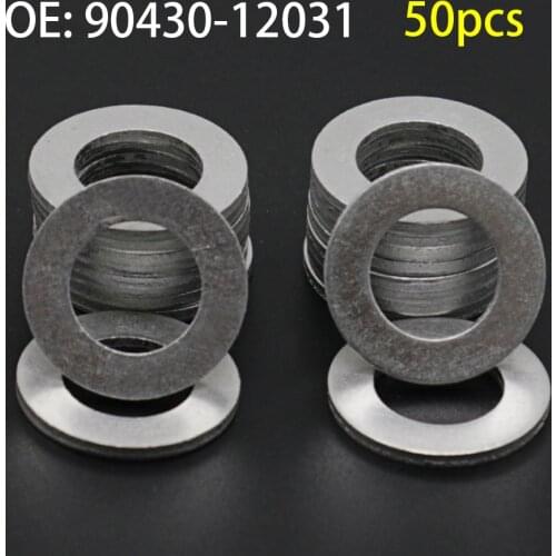 50pcs Oil Drain Plug Washer Gasket For Toyota Camry Echo Prius Pickup For Scion For Lexus 90430-12031 9043012031