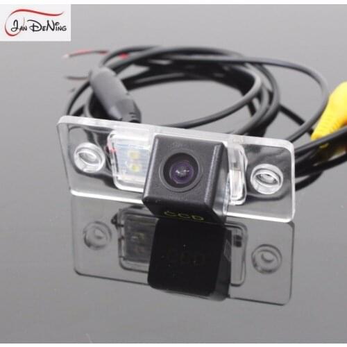 JanDeNing HD CCD Car Rear View Parking/Backup Reverse Camera/ Waterproof License Plate Light OEM For Skoda Fabia 1999-2014
