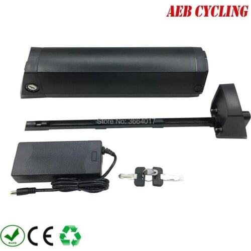 Free shipping and taxe to EU US China Ebike Lithium ion 36V 10Ah slim down tube battery for fat tire bike city bike with charger