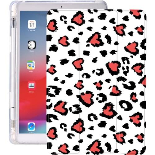 Leopard Pattern for iPad Mini Case Air 4 With Pencil Holder 10.2 8th 2020 7th 12.9 Pro 11 2018 Cover Silicone For 10.5 Air 1 2 3