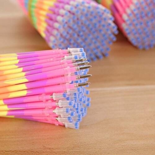 10Pcs Colorful 6 in 1 Highlighter Gel Pens Refills Student Office Stationery Drop Shipping Support
