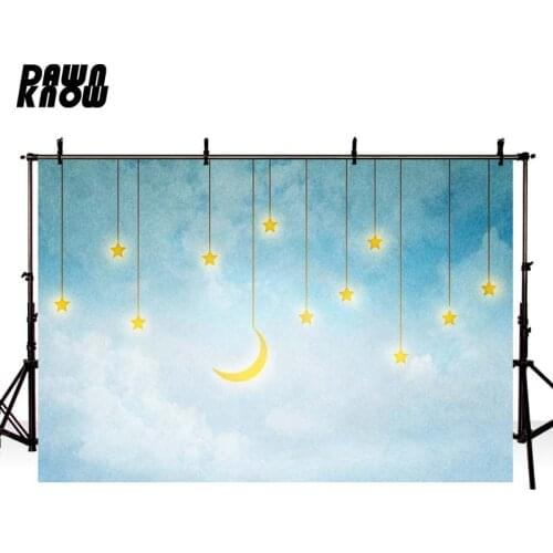DAWNKNOW Cartoon Star Moon Photography Background Baby Kids Photocall Photo Shoot Photo Backdrop Children Photo Studio GY045