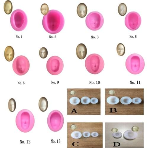 DIY Different Face Fondant Cake Decorating Tools man Gumpaste Mould Polymer Clay Resin Molds