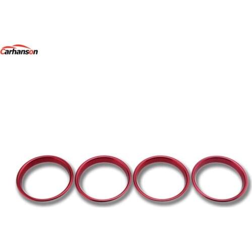 For Audi A3 8v Car Styling Interior Accessories Stainless Steel Instrument Desk Air-Conditioning Outlet Decorative Sticker 4pcs